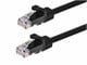View product image Monoprice FLEXboot Cat5e Ethernet Patch Cable - Snagless RJ45, Stranded, 350MHz, UTP, Pure Bare Copper Wire, 24AWG, 0.5ft, Black - image 1 of 2