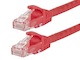 View product image Monoprice FLEXboot Cat5e Ethernet Patch Cable - Snagless RJ45, Stranded, 350MHz, UTP, Pure Bare Copper Wire, 24AWG, 14ft, Red - image 1 of 2