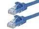 View product image Monoprice FLEXboot Cat6 Ethernet Patch Cable - Snagless RJ45, Stranded, 550MHz, UTP, Pure Bare Copper Wire, 24AWG, 1ft, Blue - image 1 of 2