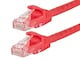 View product image Monoprice Cat6 1ft Red Patch Cable, UTP, 24AWG, 550MHz, Pure Bare Copper, Snagless RJ45, Flexboot Series Ethernet Cable - image 1 of 2