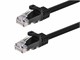 View product image Monoprice Cat5e 7ft Black Patch Cable, UTP, 24AWG, 350MHz, Pure Bare Copper, Snagless RJ45, Flexboot Series Ethernet Cable - image 1 of 2
