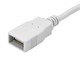 View product image Monoprice 1.5ft USB 2.0 A Male to A Female Extension 28/24AWG Cable (Gold Plated) - WHITE - image 3 of 3