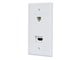 View product image Monoprice Recessed HDMI Wall Plate, with 1* HDMI F/F Adapter & 1*RJ45 Cat5e Coupler - image 1 of 2