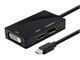 View product image Monoprice Mini DisplayPort 1.1 to HDMI, DVI, and DisplayPort Adapter, Black - image 1 of 4