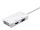 View product image Monoprice DisplayPort 1.2a to 4K HDMI, Dual Link DVI, and VGA Passive Adapter, White - image 3 of 4