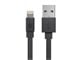View product image Monoprice Premium Flat Apple MFi Certified Lightning to USB Type-A Charging Cable - 3ft, Black - image 1 of 6
