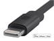 View product image Monoprice Cabernet Series Apple MFi Certified Flat Lightning to USB Charge and Sync Cable, 3ft Black - image 3 of 6