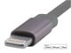 View product image Monoprice Premium Flat Apple MFi Certified Lightning to USB Type-A Charging Cable - 3ft, Gray - image 3 of 6