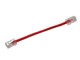 View product image Monoprice ZEROboot Cat5e Ethernet Patch Cable - RJ45, Stranded, 350MHz, UTP, Pure Bare Copper Wire, 24AWG, 0.5ft, Red - image 2 of 3