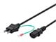 View product image Monoprice Power Cord - JIS 8303 (Japan) to IEC 60320 C13, 18AWG, Black, 6ft - image 1 of 6