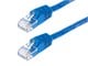 View product image Monoprice Cat5e Ethernet Patch Cable - Snagless RJ45, Stranded, 350MHz, UTP, Pure Bare Copper Wire, 24AWG, 7ft, Blue - image 1 of 5