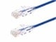 View product image Monoprice SlimRun Cat6 Ethernet Patch Cable, Snagless RJ45, Stranded, 550MHz, UTP, Pure Bare Copper Wire, 28AWG, 1ft, Blue - image 1 of 5