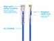 View product image Monoprice Cat6 1ft Blue Component Level Patch Cable, UTP, 28AWG, 550MHz, Pure Bare Copper, Snagless RJ45, SlimRun Series Ethernet Cable - image 3 of 6