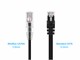 View product image Monoprice Cat6 3ft Black Component Level Patch Cable, UTP, 28AWG, 550MHz, Pure Bare Copper, Snagless RJ45, SlimRun Series Ethernet Cable - image 2 of 5