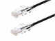 View product image Monoprice SlimRun Cat6 Ethernet Patch Cable, Snagless RJ45, Stranded, 550MHz, UTP, Pure Bare Copper Wire, 28AWG, 14ft, Black - image 1 of 5