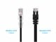 View product image Monoprice SlimRun Cat6 Ethernet Patch Cable, Snagless RJ45, Stranded, 550MHz, UTP, Pure Bare Copper Wire, 28AWG, 14ft, Black - image 2 of 5