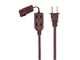 View product image Monoprice 6ft 16AWG 3-Outlet Polarized NEMA 1-15 Indoor Extension Cord, 13A/1625W, Brown - image 2 of 6