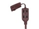 View product image Monoprice 6ft 16AWG 3-Outlet Polarized NEMA 1-15 Indoor Extension Cord, 13A/1625W, Brown - image 6 of 6