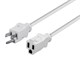 View product image Monoprice Outdoor Extension Cord - NEMA 5-15P to NEMA 5-15R, 16AWG, 13A/1625W, SJTW, White, 35ft - image 1 of 6