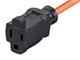View product image Monoprice Outdoor Extension Cord - NEMA 5-15P to NEMA 5-15R, 16AWG, 13A/1625W, SJTW, Orange, 10ft - image 3 of 6