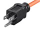 View product image Monoprice Outdoor Extension Cord - NEMA 5-15P to NEMA 5-15R, 16AWG, 13A/1625W, SJTW, Orange, 10ft - image 4 of 6