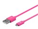 View product image Monoprice Select Series USB-A to Micro B Cable, 2.4A, 22/30AWG, Pink, 10ft - image 2 of 6