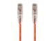 View product image Monoprice SlimRun Cat6 Ethernet Patch Cable, Snagless RJ45, Stranded, 550MHz, UTP, Pure Bare Copper Wire, 28AWG, 1ft, Orange - image 1 of 4