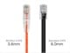 View product image Monoprice SlimRun Cat6 Ethernet Patch Cable, Snagless RJ45, Stranded, 550MHz, UTP, Pure Bare Copper Wire, 28AWG, 1ft, Orange - image 2 of 4