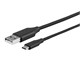View product image Monoprice Palette Series USB Type-C to USB Type-A 2.0 Cable - 480Mbps, 2.4A, Braided, Black, 3ft - image 2 of 5