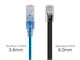 View product image Monoprice Cat6A 7ft Blue 5-Pk Patch Cable, UTP, 30AWG, 10G, Pure Bare Copper, Snagless RJ45, SlimRun Series Ethernet Cable - image 3 of 5