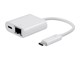 View product image Monoprice Select Series USB-C to Gigabit Ethernet and USB-C (F) Dual Port Adapter - image 1 of 4