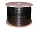 View product image Monoprice Cat5e 1000ft Black Outdoor Bulk Cable, Solid, Watertap Direct Burial, UTP, 24AWG, 350MHz, Pure Bare Copper, Spool in Box, No Logo, Bulk Ethernet Cable - image 1 of 1