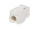View product image Monoprice Cat6 RJ45 Toolless 180-Degree Keystone Jack for 22-24AWG Solid Wire, White - image 2 of 5