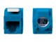 View product image Monoprice Cat6 RJ-45 Toolless 180-Degree Keystone, Blue - image 2 of 3