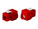 View product image Monoprice Cat6A RJ-45 Toolless 180-Degree Keystone, Red - image 1 of 3