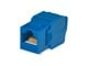 View product image Monoprice Cat6A RJ45 Toolless 180-Degree Keystone Jack for 22-24AWG Solid Wire, Blue - image 1 of 5