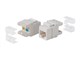 View product image Monoprice Cat6A RJ-45 Toolless 180-Degree Short Body 28mm Keystone, White - image 1 of 3