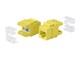 View product image Monoprice Cat5e RJ-45 Punch Down 180-Degree Short Body 28mm Keystone, Yellow - image 1 of 3