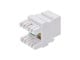 View product image Monoprice Cat6 Punch Down Short Body 180-Degree Keystone Jack for 22-24AWG Solid Wire, White - image 2 of 6