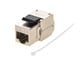 View product image Monoprice Entegrade Series Cat6/Cat6A Shielded RJ45 Dual IDC Slim Style Die Cast 180-Degree Keystone Jack for 22-24AWG Solid Wire, Silver - image 5 of 5