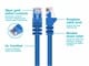 View product image Monoprice Cat6 Ethernet Patch Cable - Snagless RJ45, Stranded, 550MHz, UTP, Pure Bare Copper Wire, 24AWG, 50ft, Blue - image 3 of 3