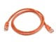 View product image Monoprice Cat5e 3ft Orange Patch Cable, UTP, 24AWG, 350MHz, Pure Bare Copper, Snagless RJ45, Fullboot Series Ethernet Cable - image 1 of 3