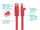 View product image Monoprice Cat5e 7ft Red Patch Cable, UTP, 24AWG, 350MHz, Pure Bare Copper, Snagless RJ45, Fullboot Series Ethernet Cable - image 3 of 3