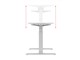 View product image Monoprice Sit-Stand Dual-Motor Height Adjustable Table Desk Frame, Electric, White - image 4 of 6