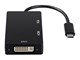 View product image Monoprice USB Type-C to 4K HDMI, Single Link DVI, and VGA Passive Adapter, Black - image 4 of 5