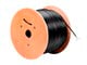 View product image Monoprice Cat5e 1000ft Black Outdoor Bulk Cable, Gel-filled Direct Burial, Solid, UTP, 24AWG, 550MHz, Pure Bare Copper, Spool in Box, No Logo, Bulk Ethernet Cable - image 1 of 4