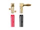 View product image Monoprice 1 Pair Right Angle 24k Gold Plated Banana Speaker Wire Cable Screw Plug Connectors - image 6 of 6