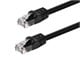 View product image Monoprice Cat6 3ft Black Patch Cable, UTP, 24AWG, 550MHz, Pure Bare Copper, Snagless RJ45, Fullboot Series Ethernet Cable - image 1 of 3