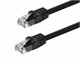 View product image Monoprice Cat6 25ft Black Patch Cable, UTP, 24AWG, 550MHz, Pure Bare Copper, Snagless RJ45, Fullboot Series Ethernet Cable - image 1 of 6