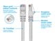 View product image Monoprice Cat6 100ft White Patch Cable, UTP, 24AWG, 550MHz, Pure Bare Copper, Snagless RJ45, Fullboot Series Ethernet Cable - image 3 of 3